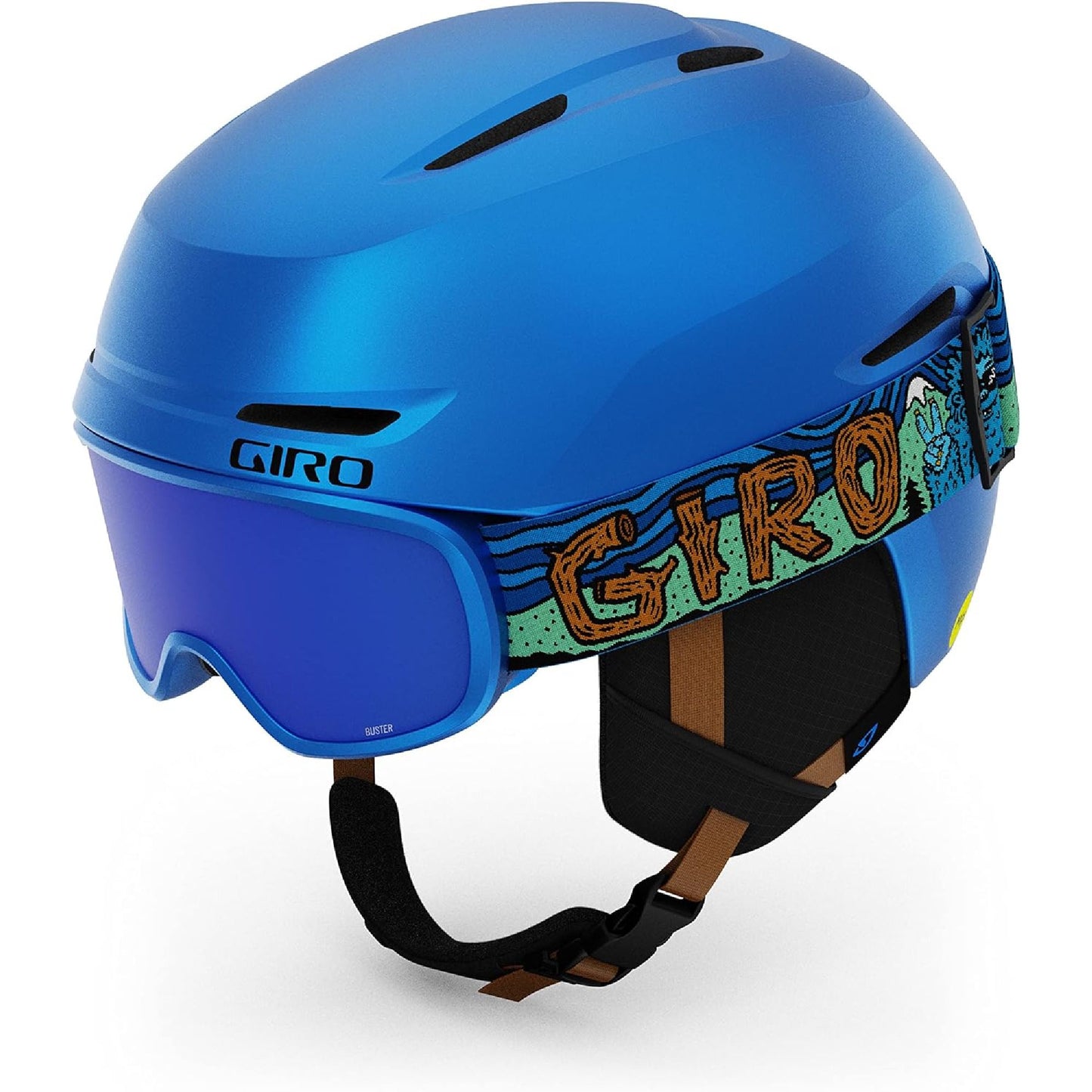 Giro Youth Spur CP Helmet Blue Shreddy Yeti Snow Helmets