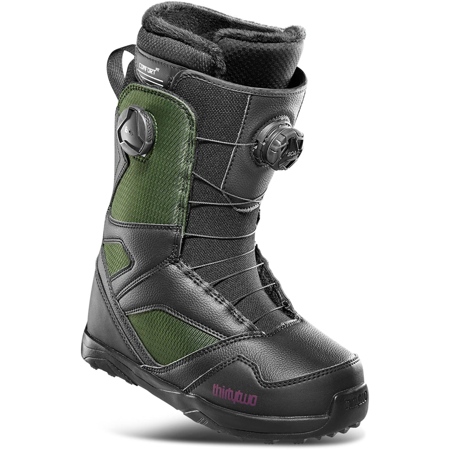 ThirtyTwo Women's STW Double BOA Snowboard Boots - OpenBox Black Green 8.5 Snowboard Boots