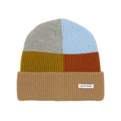 Autumn Patchwork Beanie Khaki OS - Autumn Beanies