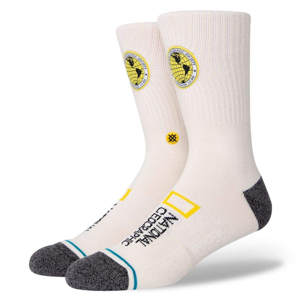 Stance National Geographic Explorers Patch Socks Off White M - Stance Socks