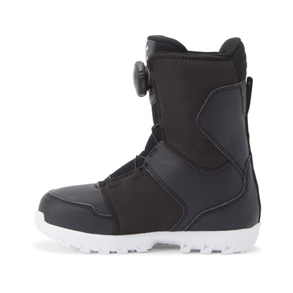 DC Youth Scout BOA Snowboard Boots Black White - DC Snowboard Boots