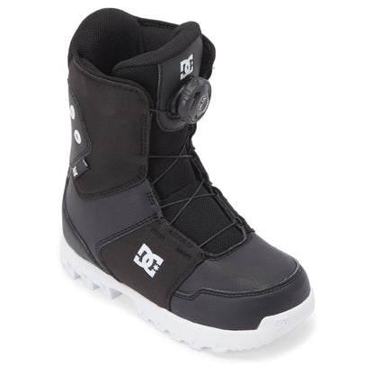 DC Youth Scout BOA Snowboard Boots Black White - DC Snowboard Boots