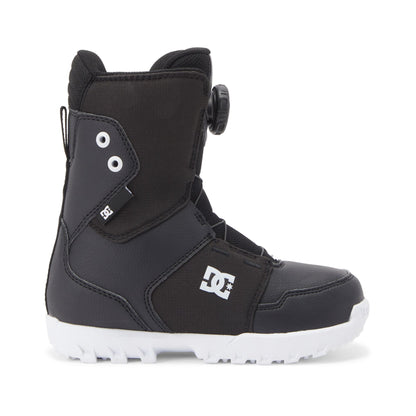 DC Youth Scout BOA Snowboard Boots Black White - DC Snowboard Boots