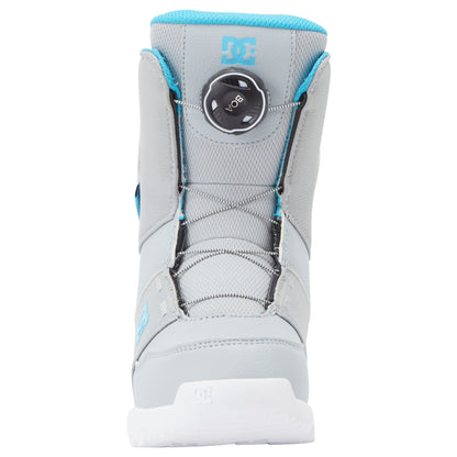 DC Youth Scout BOA Snowboard Boots Grey Blue - DC Snowboard Boots