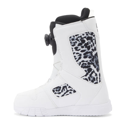 DC Women's Phase BOA Snowboard Boots White Black Print - DC Snowboard Boots