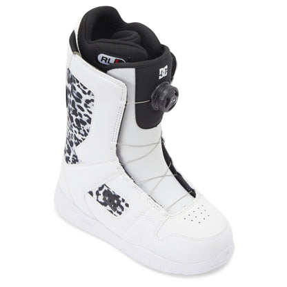 DC Women's Phase BOA Snowboard Boots White Black Print - DC Snowboard Boots