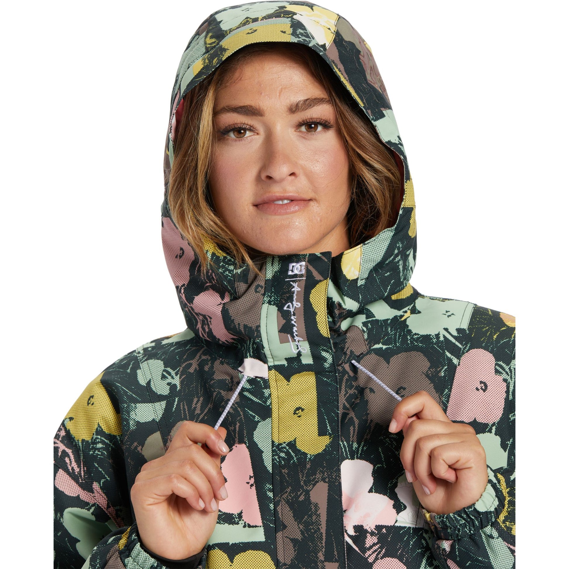 DC x Andy Warhol Women's Chalet Anorak Jacket In Bloom Snow Jackets