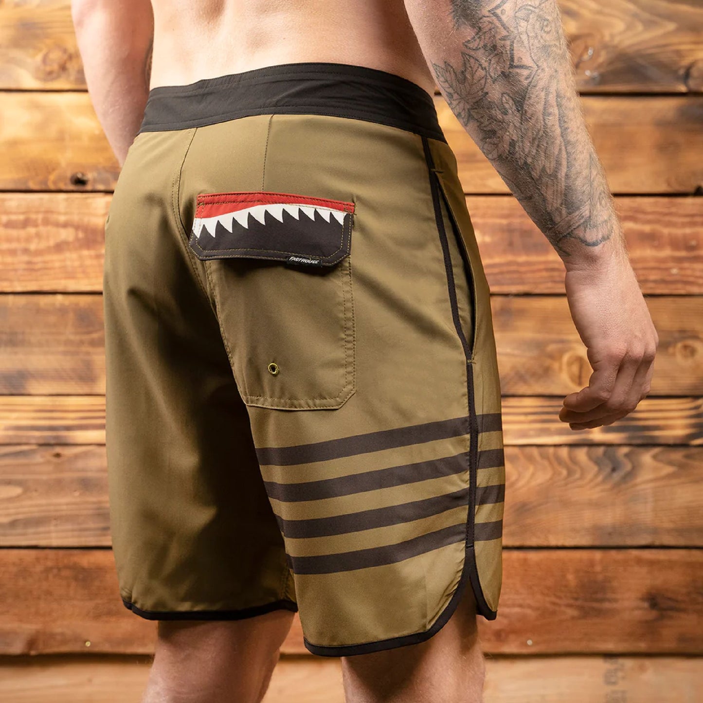 Fasthouse After Hours 18" Bomber Boardshort Olive Swimwear