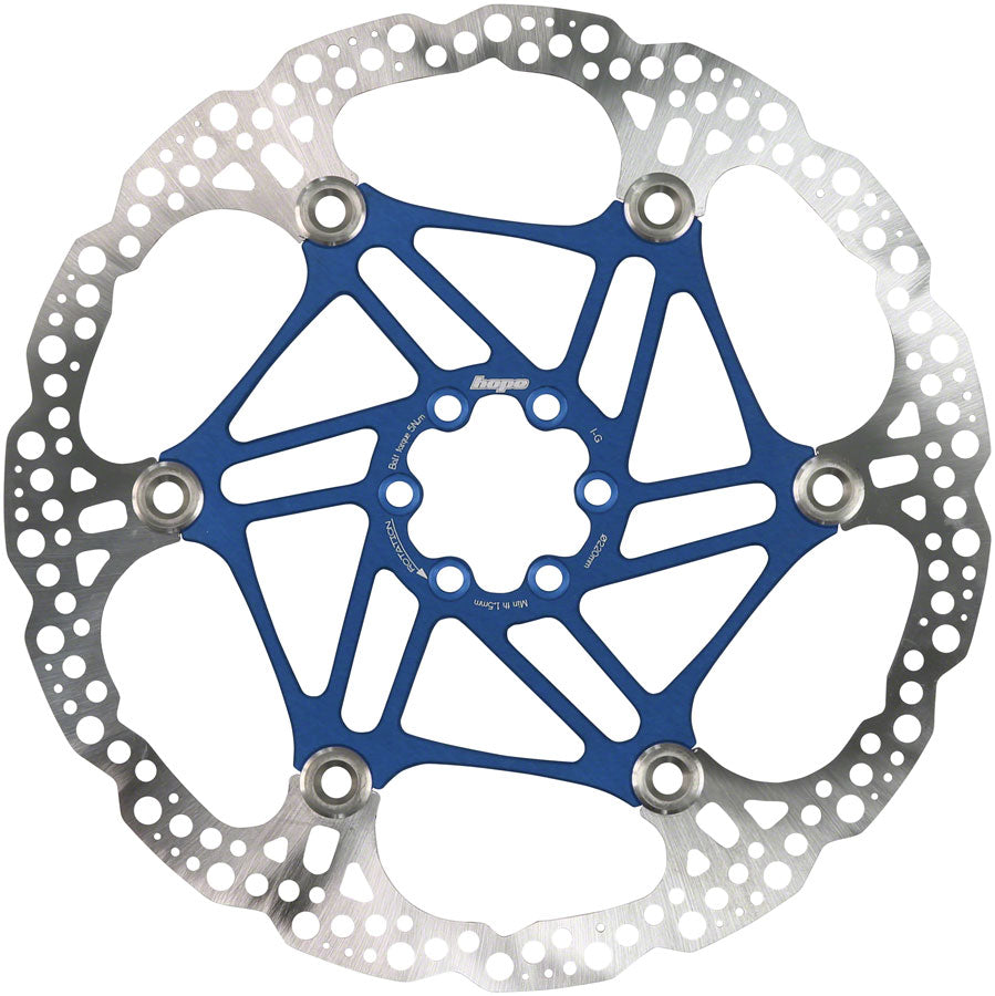 Hope Floating Disc Brake Rotor - 220mm 6-Bolt Blue - Hope Disc Rotor