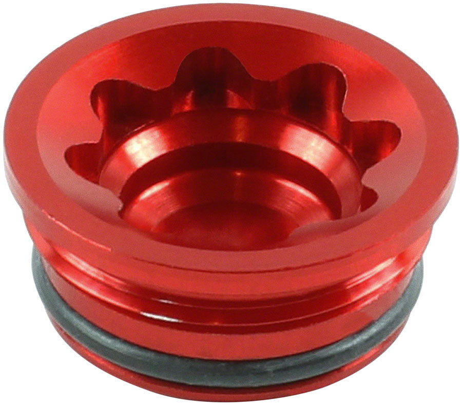 Hope V4 Large Disc Brake Caliper Bore Cap - Red - Hope Disc Brake Parts