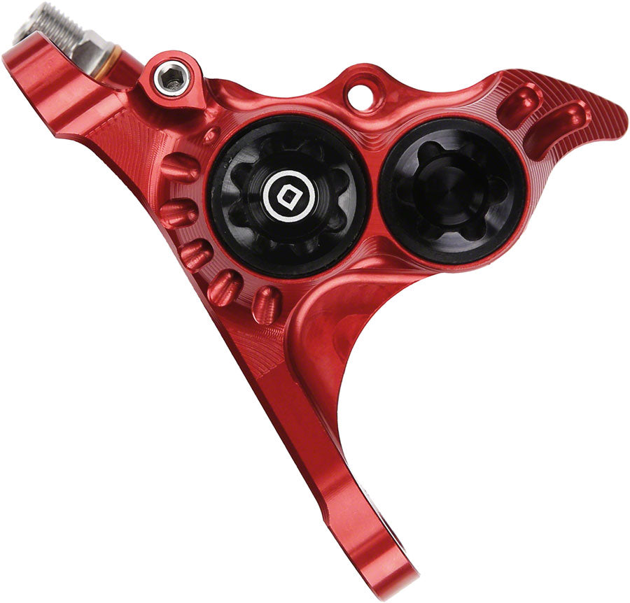 Hope RX4+ Disc Brake Caliper - Flat Mount Front +20mm DOT Type Red - Hope Disc Brake Calipers