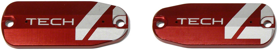 Hope Tech 4 Brake Lever Reservoir Lid - Red Pair - Hope Hydraulic Brake Lever Part