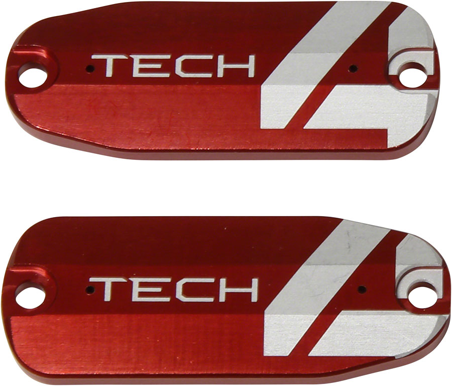 Hope Tech 4 Brake Lever Reservoir Lid - Red Pair - Hope Hydraulic Brake Lever Part