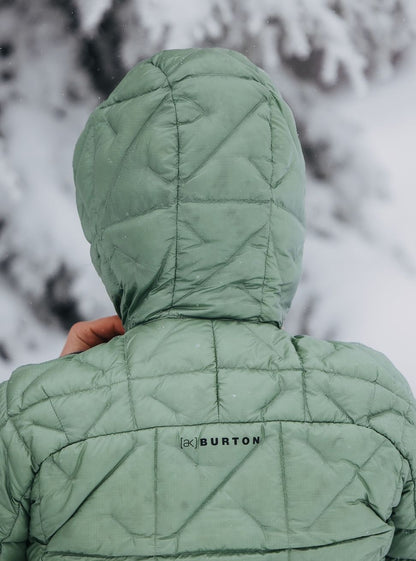 Women's Burton [ak] Baker Down Hooded Jacket Hedge Green - Burton Snow Jackets