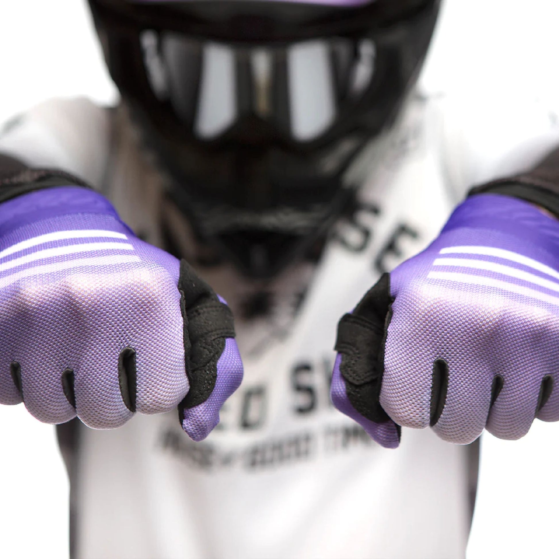 Fasthouse Blitz Fader Glove Purple White Bike Gloves