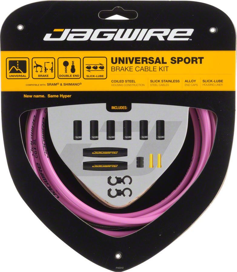 Jagwire Universal Sport Brake Cable Kit Pink - Jagwire Cables and Housing