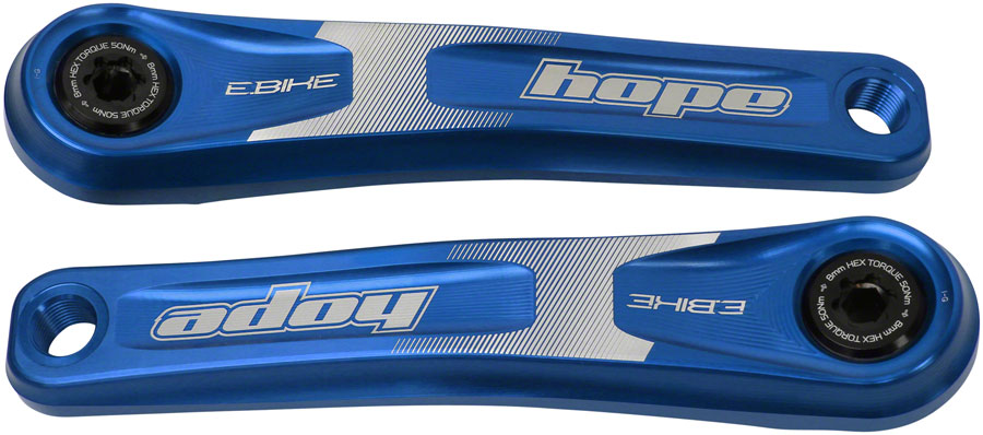 Hope Ebike Crank Arm Set - 165mm ISIS Specialized Offset Blue - Hope Ebike Crankset