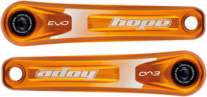 Hope Evo Crankset - 170mm Direct Mount 30mm Spindle For 135/142/141/148mm Rear Spacing Orange - Hope Cranksets and Arms