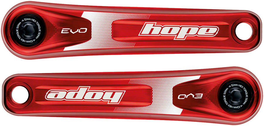 Hope Evo Crankset - 170mm Direct Mount 30mm Spindle For 135/142/141/148mm Rear Spacing Red - Hope Cranksets and Arms