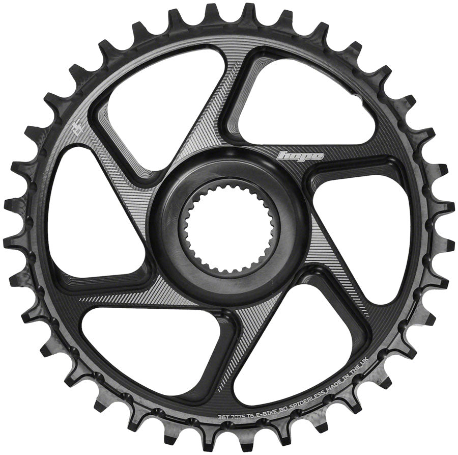 Hope Spiderless Chainring - 36T R22 Ebike Bosch Black - Hope Exclude