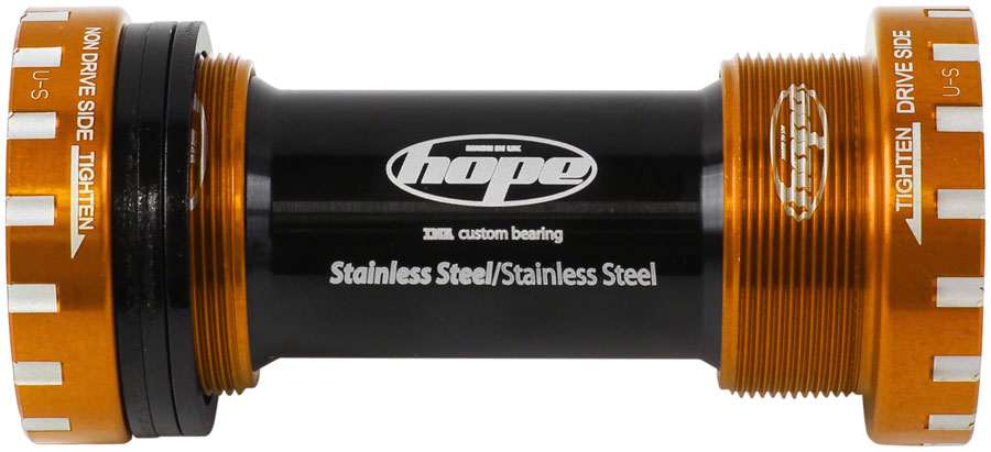 Hope BSA Threaded Bottom Bracket - 68/73mm For 24mm Spindle Stainless Orange - Hope Bottom Brackets