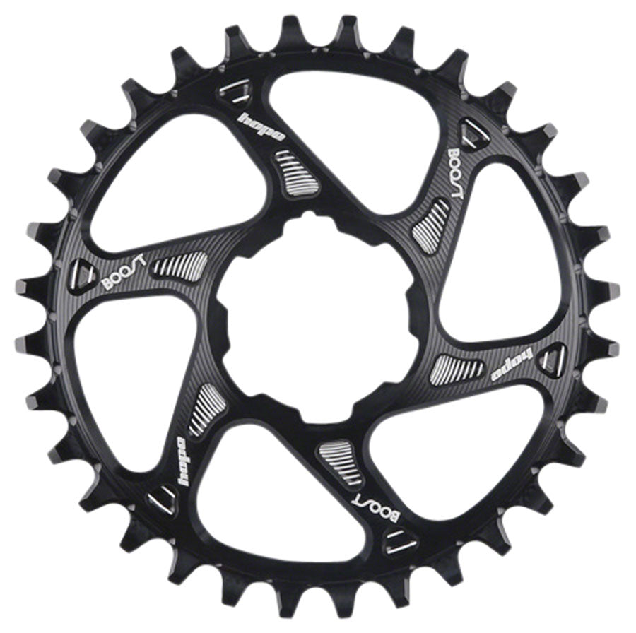 Hope Spiderless Retainer Chainring - 32t Boost Hope Direct Mount For Shimano 12-Speed Drivetrain BLK - Hope Chainrings