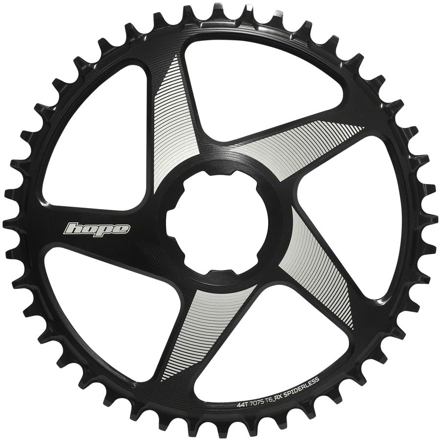 Hope RX Spiderless Chainring - 44t Hope Direct Mount Black - Hope Chainrings