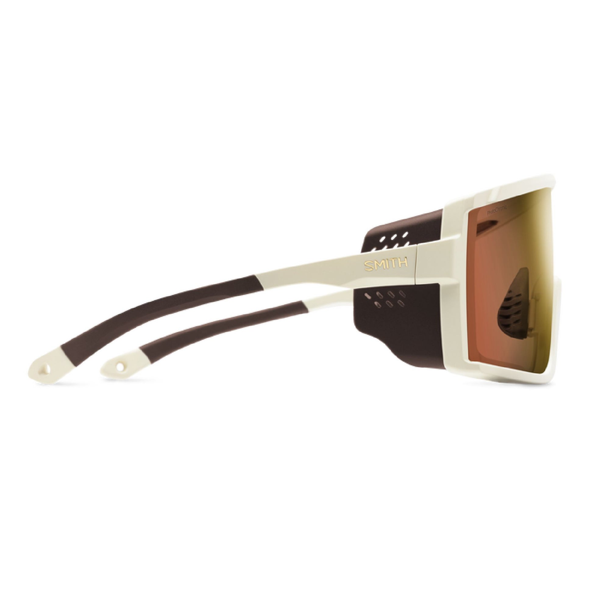 Smith Pursuit Sunglasses CT Matte Bone ChromaPop Glacier Photochromic Copper Gold Mirror Lens Sunglasses