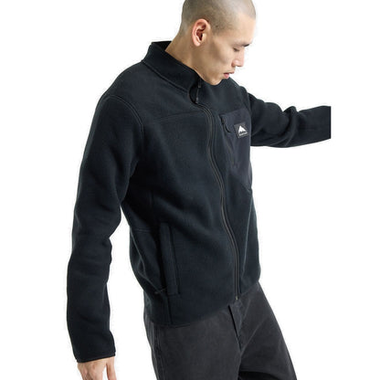 Men's Burton Cinder Full-Zip Fleece True Black - Burton Insulators & Fleece