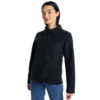 Women's Burton Cinder Fleece Snap Shirt True Black - Burton Insulators & Fleece