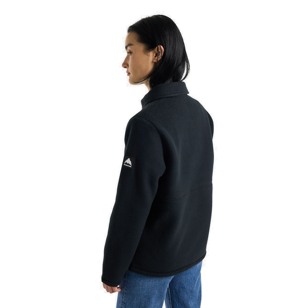 Women's Burton Cinder Fleece Snap Shirt True Black - Burton Insulators & Fleece