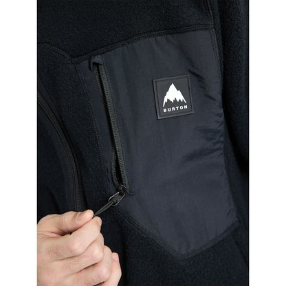 Men's Burton Cinder Full-Zip Fleece True Black - Burton Insulators & Fleece