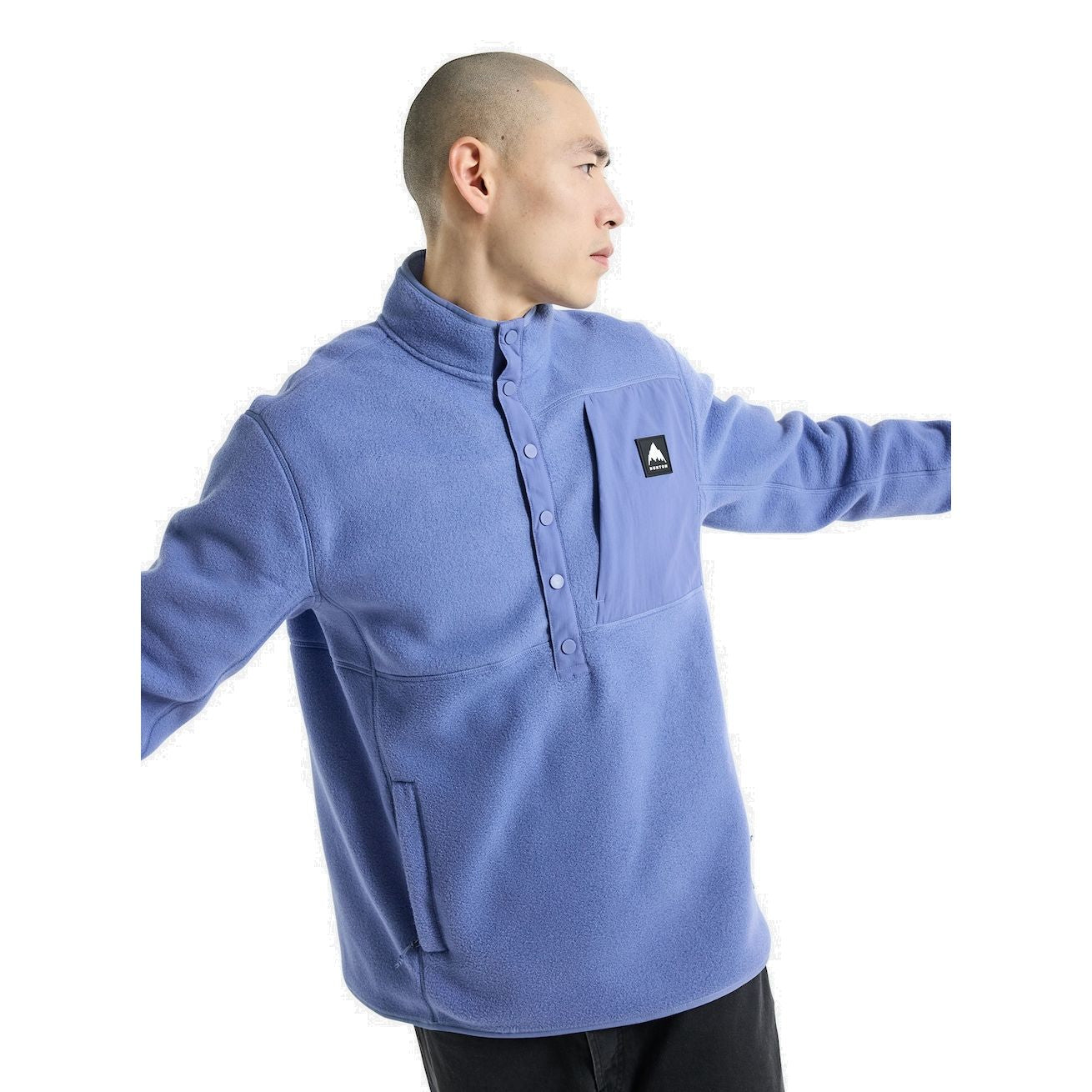 Men's Burton Cinder Fleece Pullover Slate Blue Insulators & Fleece