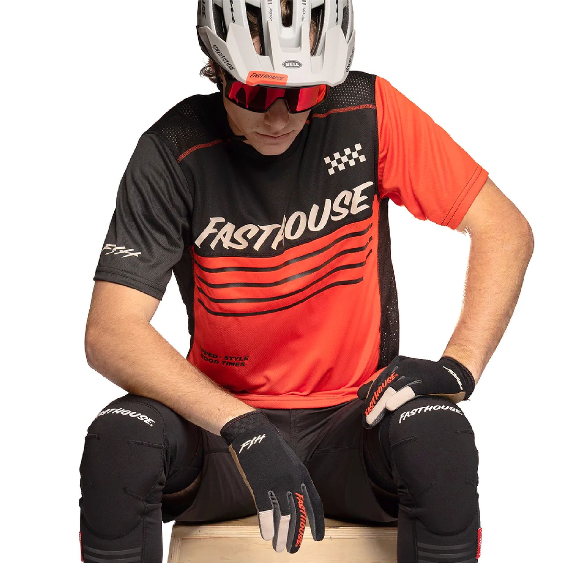 Fasthouse Mercury Classic SS Jersey Black Red Bike Jerseys