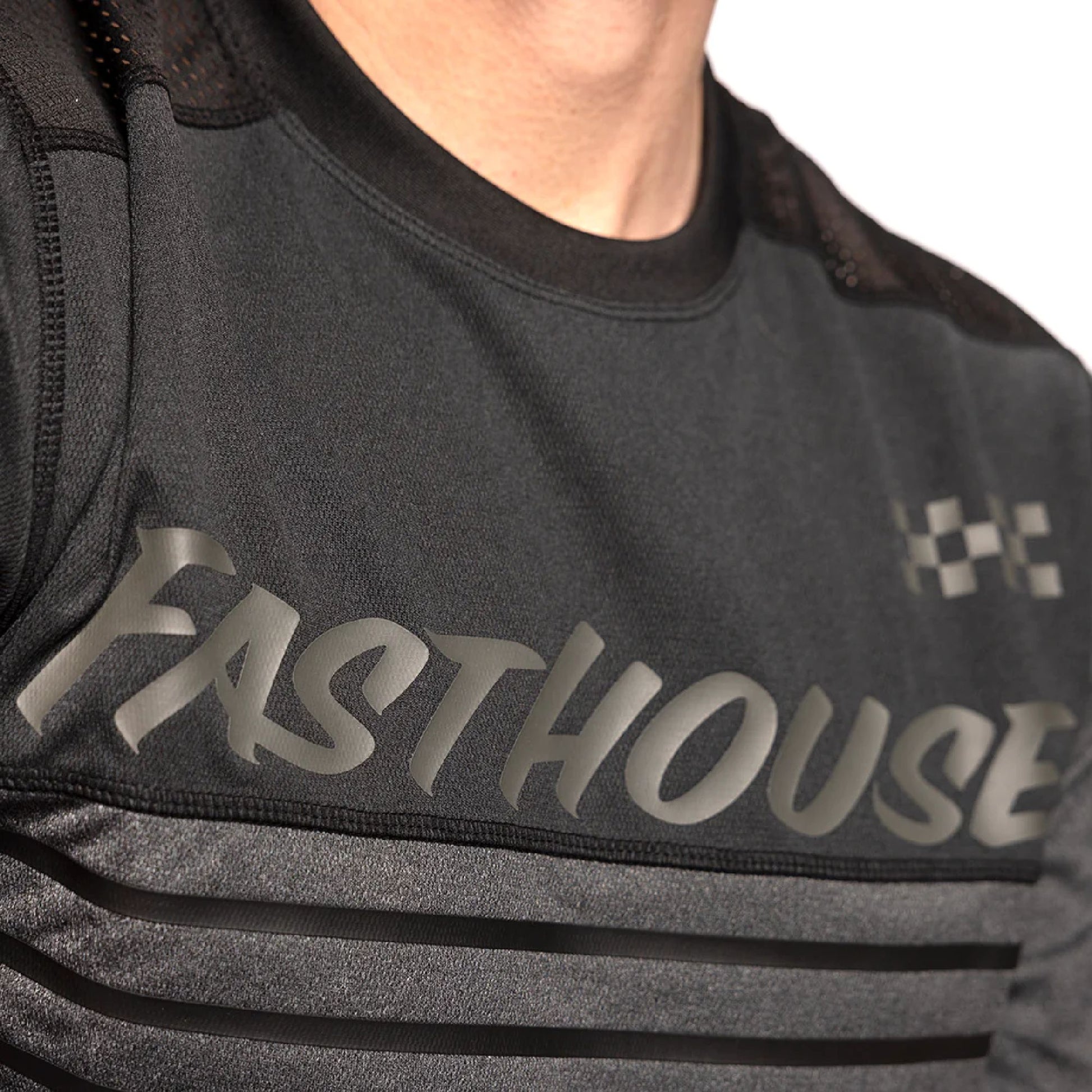 Fasthouse Mercury Classic SS Jersey Black Heather Charcoal Heather Bike Jerseys