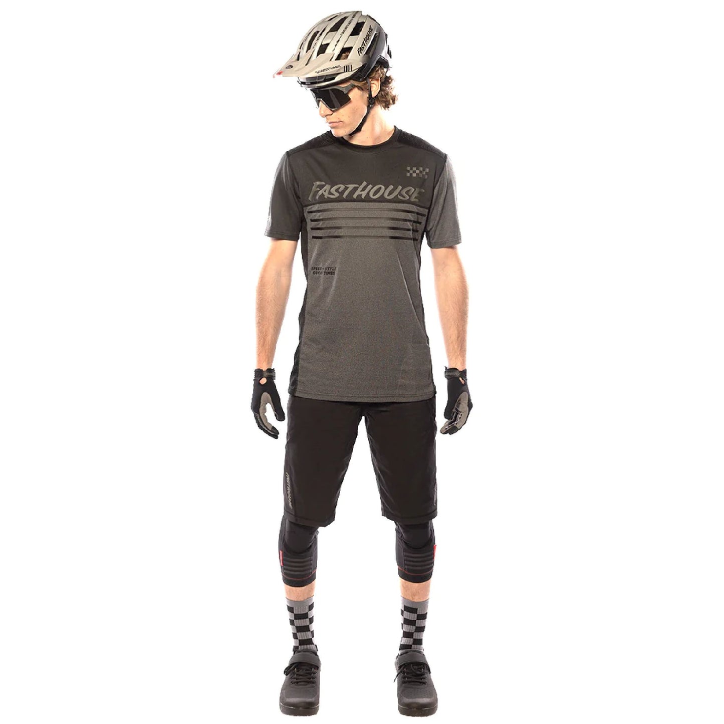 Fasthouse Mercury Classic SS Jersey Black Heather Charcoal Heather Bike Jerseys