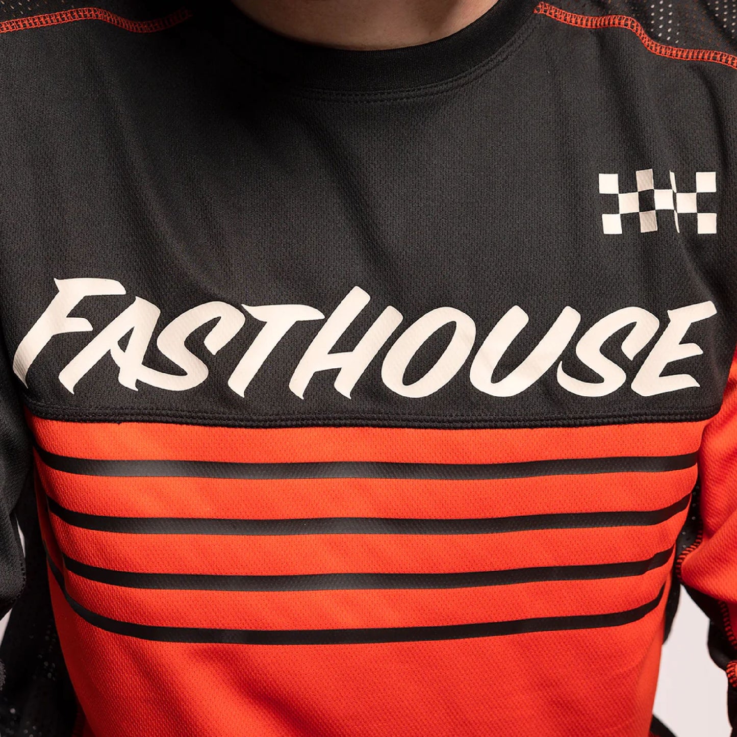 Fasthouse Mercury Classic LS Jersey Black Red - Fasthouse Bike Jerseys