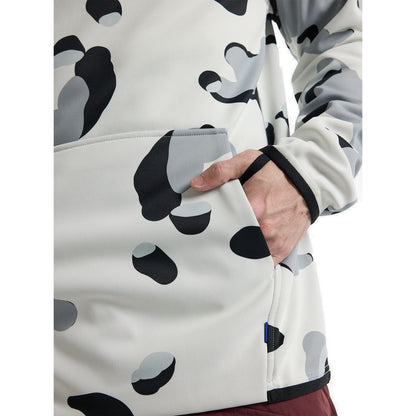 Men's Burton Crown Weatherproof Pullover Fleece Stout White Cookie Camo - Burton Insulators & Fleece