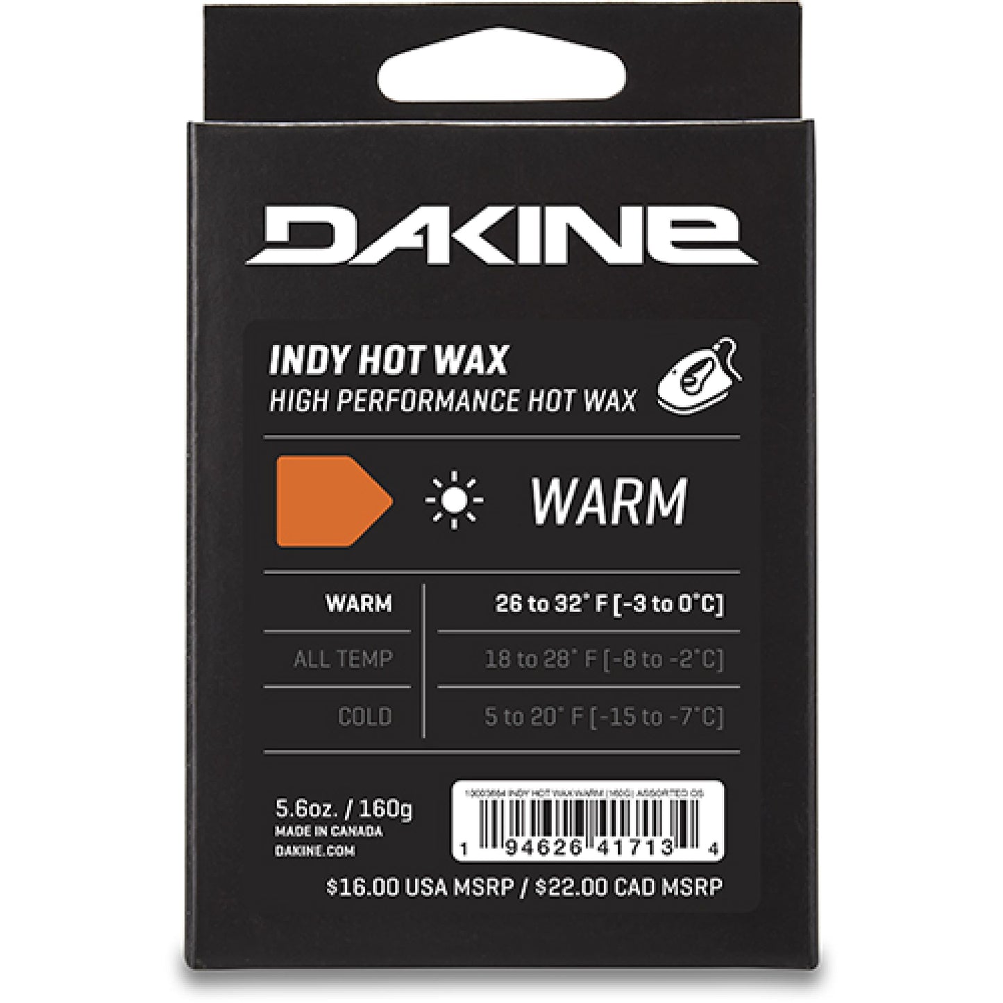 Dakine Indy Hot Wax Warm 160g Assorted OS - Dakine Wax