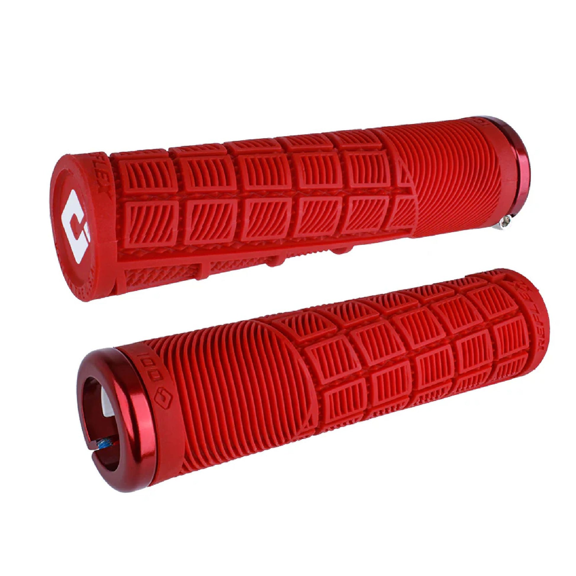 ODI Reflex XL v2.1 Lock-On Grips White Red 135mm - ODI Grips & Tape