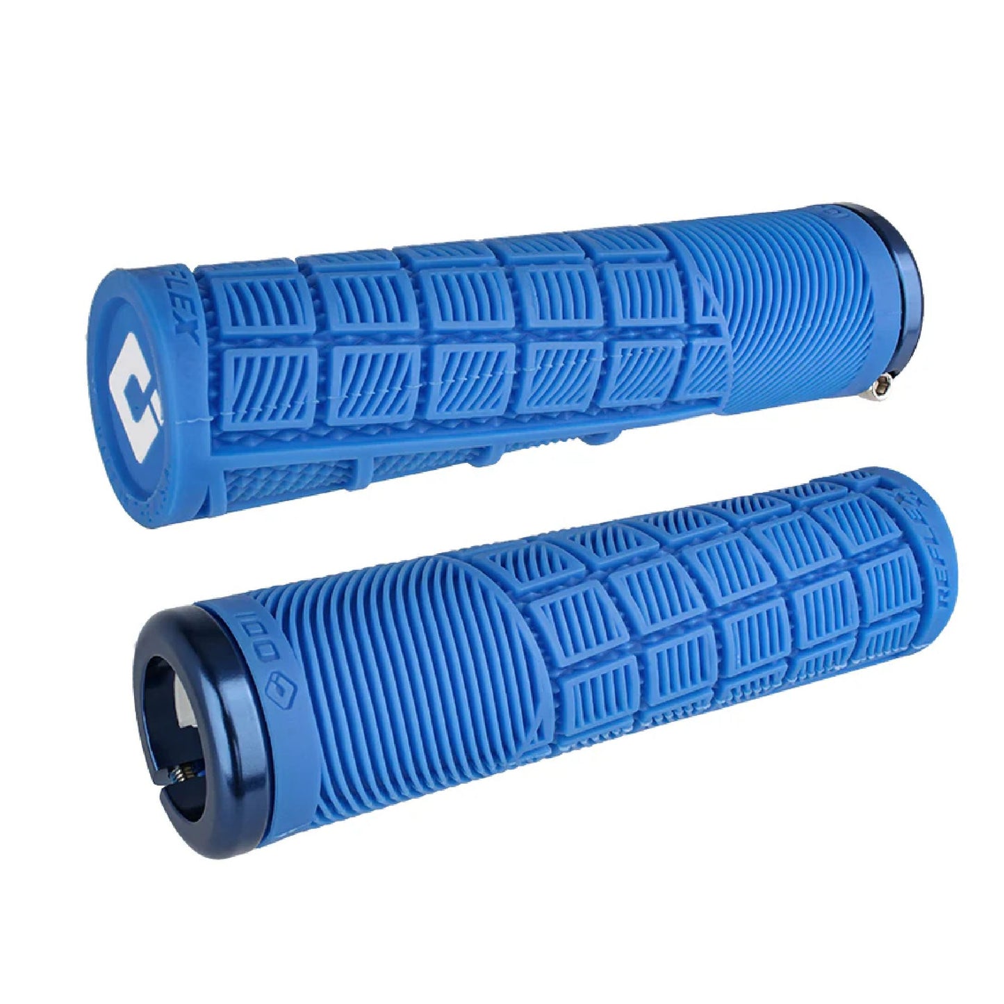 ODI Reflex XL v2.1 Lock-On Grips White Blue 135mm - ODI Grips & Tape