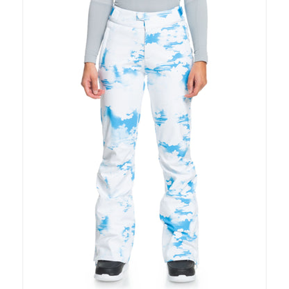 Roxy Women's Chloe Kim Snow Pants Azure Blue Clouds - Roxy Snow Pants