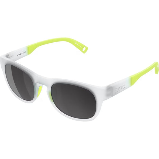 POC Youth Evolve Glasses Transparent Crystal Fluorescent Lime Green Sunglasses