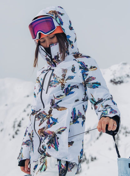 Women's Burton [ak] Embark GORE-TEX 2L Jacket Stout White Crystals - Burton Snow Jackets