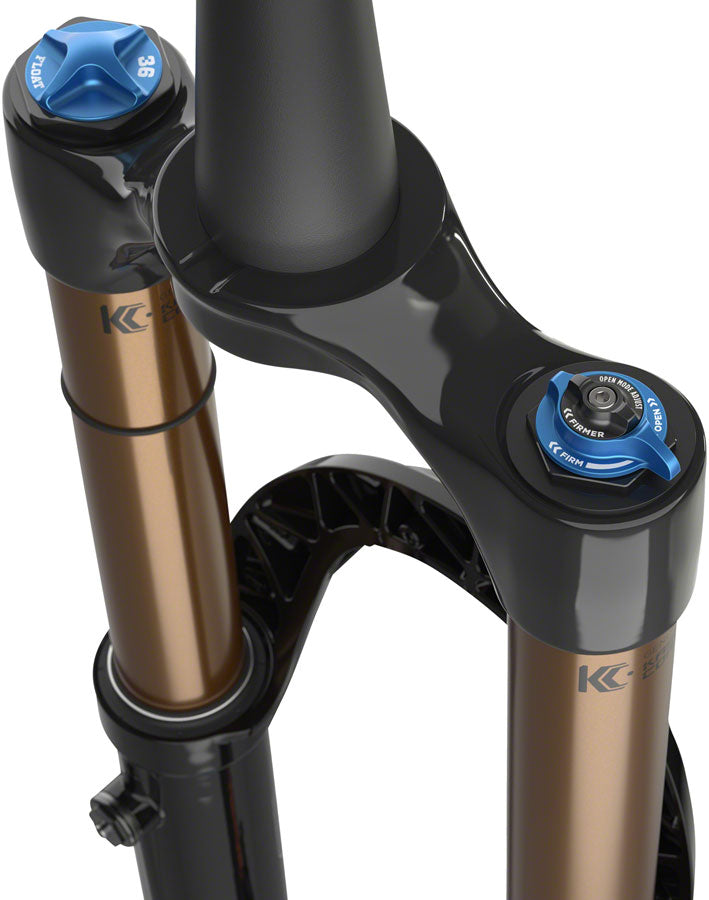 FOX 36 Factory Suspension Fork - 27.5" 160 mm 15 x 110 mm 44 mm Offset Shiny BLK Kabolt-X FIT4 3-Position - Fox Shox Suspension Fork