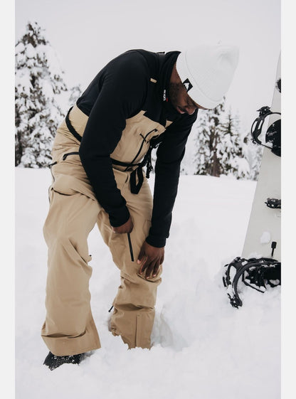 Men's Burton [ak] Freebird GORE-TEX 3L Stretch Bib Pants Kelp - Burton Snow Pants