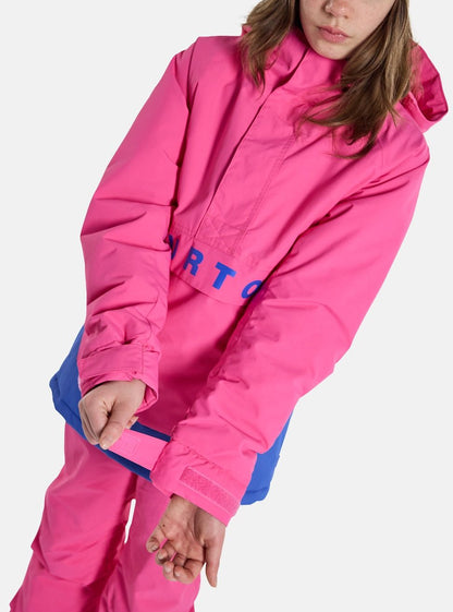 Kids' Burton Frostner 2L Anorak Jacket Fuchsia Fusion Amparo Blue - Burton Snow Jackets