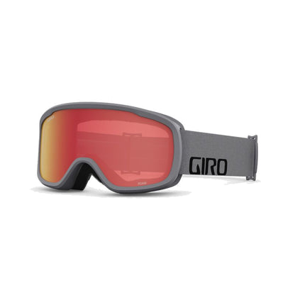 Giro Roam Snow Goggles Grey Wordmark Amber Scarlet - Giro Snow Snow Goggles