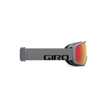 Giro Youth Stomp Snow Goggles Grey Wordmark Amber Scarlet - Giro Snow Snow Goggles