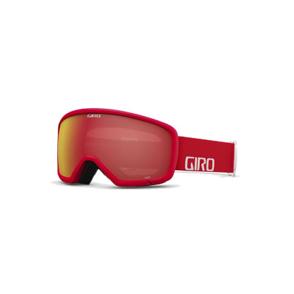 Giro Youth Stomp Snow Goggles Red & White Wordmark Amber Scarlet - Giro Snow Snow Goggles